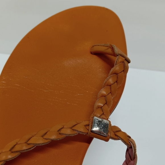 ** SINGLE LEFT SHOE ** Brighton Cassidy Leather Sandal Thong Orange - Picture 11 of 12
